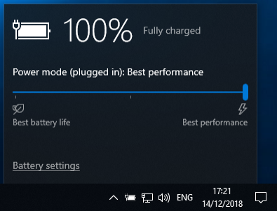 Set power mode to Best performance